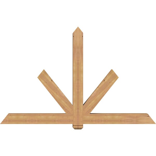Ekena Millwork Kennewick Timber Gable Bracket, Western Red Cedar, 84"W x 53"H x 5 1/2"D x 5 1/2"F, 15/12 Pitch GBW084X53X0606KEN00SWR - main